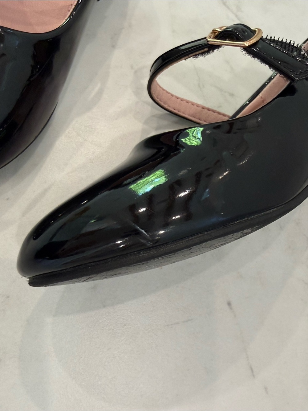 Girls Classic Mary Jane Patent Flats - Black 10T - Picture 6 of 6